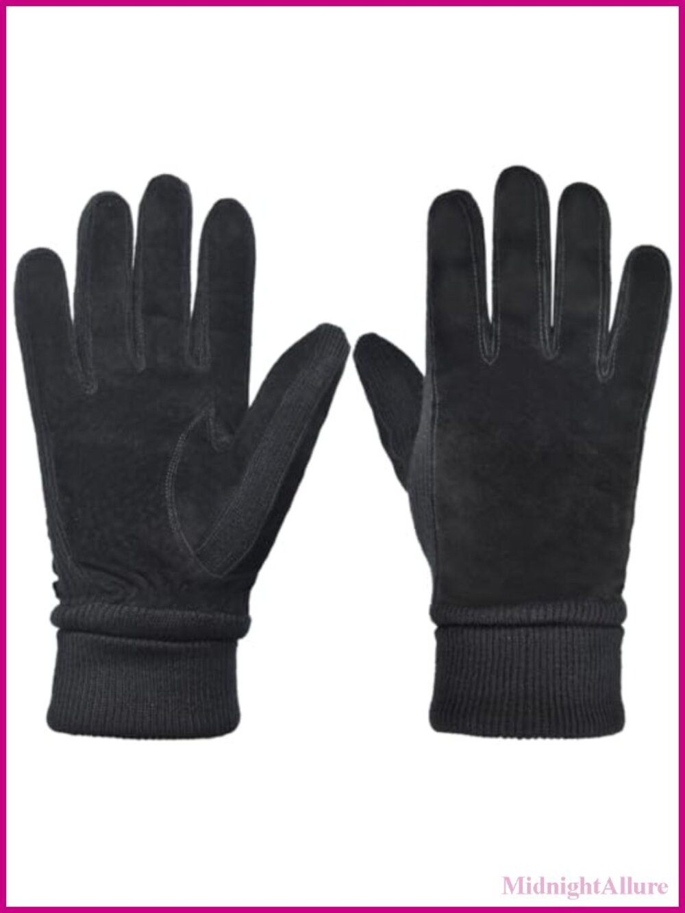 Womens Winter Suede Gloves Wool Fleece Lined Thermal Warm Outdoor